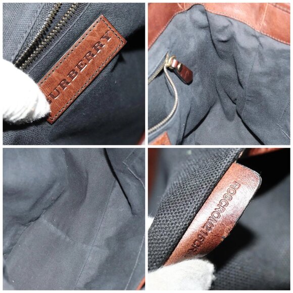 BURBERRY Nova Check Shoulder Bag Canvas Beige Gold Auth BA2533 - Picture 15 of 16